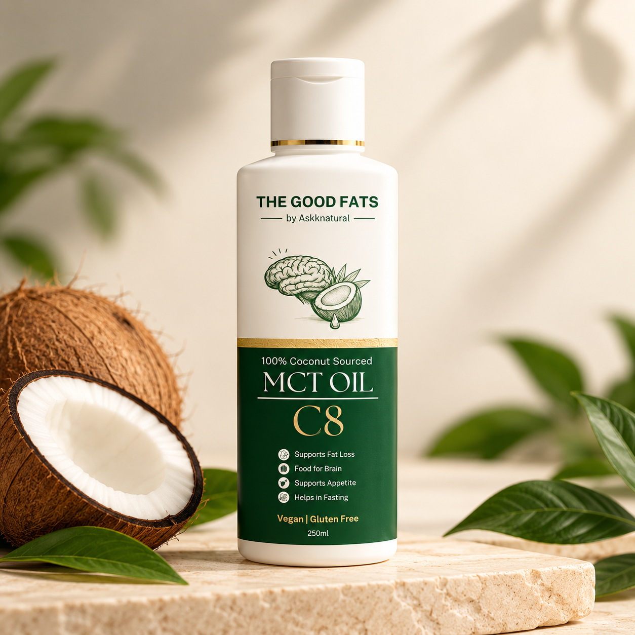 The Good Fats — MCT C8 OIL Pure Coconut Sourced
